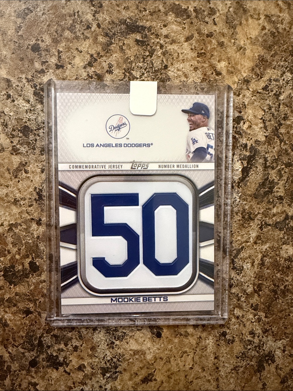 Topps Mookie Betts Jersey Number Medallion Card